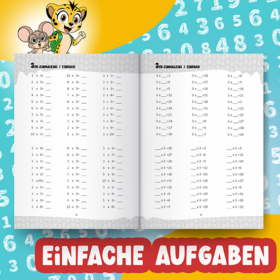 Endlich verstanden! Wie dein Kind das Einmaleins sicher lernt - hole dir das kostenloses Starterpaket - Barbara Lachner - Autorin und Fotografin - Barbara Lachner Blog-Das kleine Einmaleins – es klingt harmlos, ist aber für viele Kinder ein echter Knackpunkt im Matheunterricht.
Was in der Schule als „Grundlagenwissen“ vermittelt wird, entscheidet darüber, wie sicher dein Kind in den nächsten Jahren mit Mathe umgeht. Denn das Einmaleins ist weit mehr als eine Pflichtübung.
Wer die Malreihen nicht sicher beherrscht, tut sich später schwer – bei Division, Sachaufgaben, Brüchen oder schriftlichem Rechnen. Und das schlägt nicht selten auf die Motivation und das Selbstvertrauen.
Mit Flick & Lio das Einmaleins entdecken – Schritt für Schritt: Zusammen begleiten sie dein Kind durch alle Malreihen von 1 bis 10 – erst die leichten, dann die kniffligeren. Spielerisch, kindgerecht und mit einer klaren Struktur, die Sicherheit schafft.